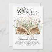 Invitation Book Wildflower A New Chapter Begin bridal Shower (Devant)