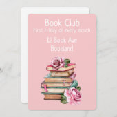 Invitation Bookclub romantique groupe réservation de session (Devant / Derrière)