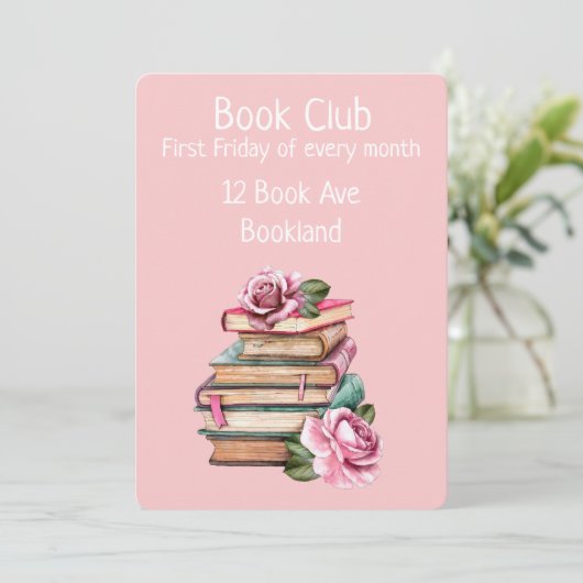 Invitation Bookclub romantique groupe réservation de session  (Debout devant)