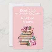 Invitation Bookclub romantique groupe réservation de session  (Devant)