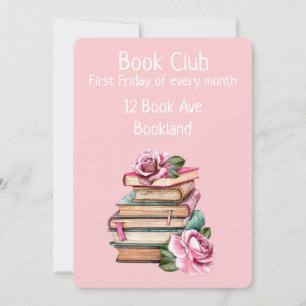 Invitation Bookclub romantique groupe réservation de session 