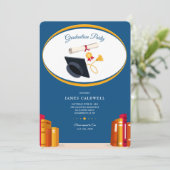 Invitation Bookends Graduation Party (Debout devant)