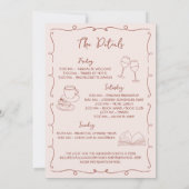 Invitation Bookish Hand Drake Bachelorette Weekend (Dos)