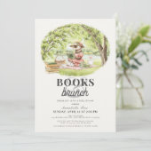 Invitation Books & Brunch Baby shower Ferret (Debout devant)