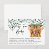 Invitation Books for Baby Shower Highland Cow Mothers (Devant / Derrière)