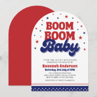 Boom Boom Baby 4 juillet Baby shower patriotique