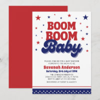 Boom Boom Baby 4 juillet Baby shower patriotique