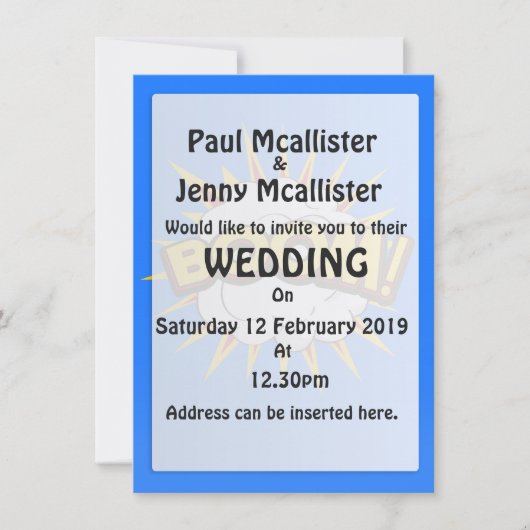 Invitation Boom ! Explosion de dessin (Devant)