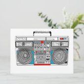 invitation boombox des années 80 (Debout devant)