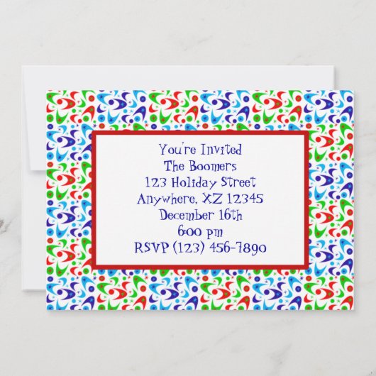 Invitation Boomerangs de vacances (Dos)