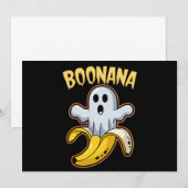 Invitation Boonana Cute Ghost Banana Halloween (Devant / Derrière)