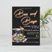 Invitation Boos and Booze Adult Cocktail Halloween Party (Debout devant)