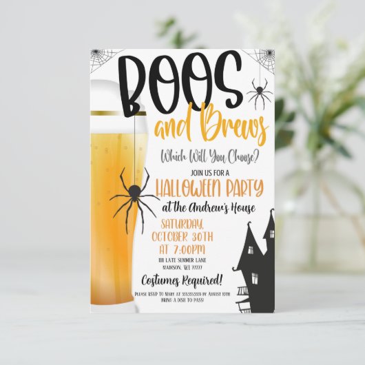 Invitation Boos and Brews (Debout devant)