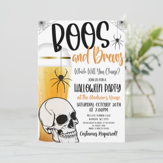 Invitation Boos and Brews (Debout devant)