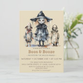 Invitation Boos & Booze Halloween Party (Debout devant)