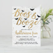 Invitation Boos & Booze Halloween Party (Debout devant)