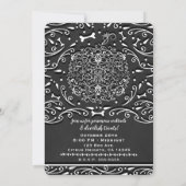 Invitation Boos & Booze Vintage Chalk Élégant Soirée Hallowee (Dos)