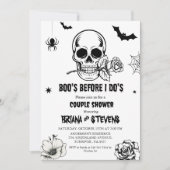 Invitation Boos D'Halloween Minimal Avant De Faire Couple Dou (Devant)