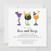 Invitation Boos et alcool. soirée cocktails costumés d'Hallow (Devant)