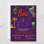 Invitation Boos et Boissons - Soirée Cocktail d'Halloween (Devant)