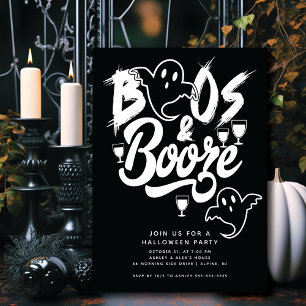 Invitation Boos et Booze Adult Halloween Party