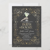 Invitation Boos Et Booze Adulte Halloween Parti Gothique (Devant)