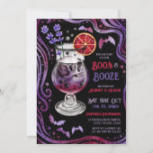 Invitation Boos et Booze Costumes et cocktails Halloween (Devant)
