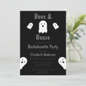 Invitation Boos et Booze Halloween Bachelorette Party (Debout devant)