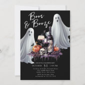 Invitation Boos et Booze Halloween Party (Devant)