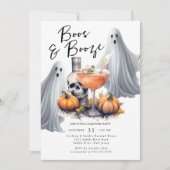 Invitation Boos et Booze Halloween Party (Devant)