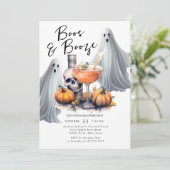Invitation Boos et Booze Halloween Party (Debout devant)