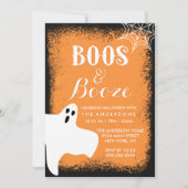 Invitation Boos et Booze Halloween Party (Devant)