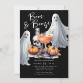 Invitation Boos et Booze Halloween Party (Devant)