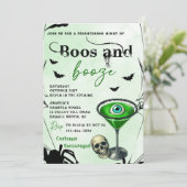 Invitation Boos Et Booze Parti D'Halloween (Debout devant)