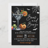 Invitation Boos Et Booze Parti D'Halloween (Devant)