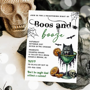 Invitation Boos Et Booze Parti D'Halloween