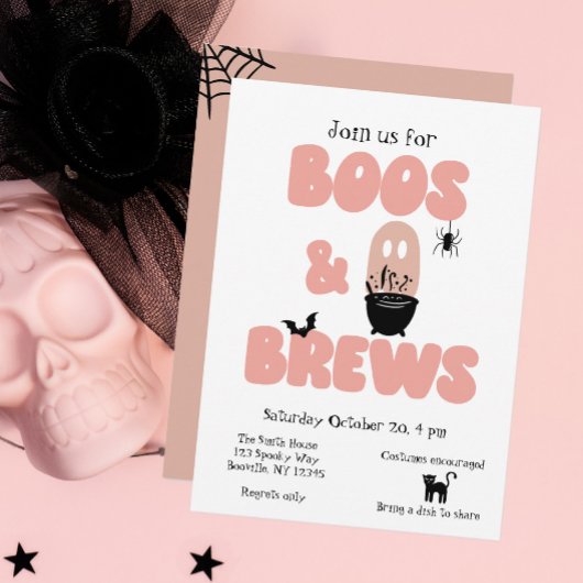 Invitation Boos et brasse des femmes mignonnes Halloween