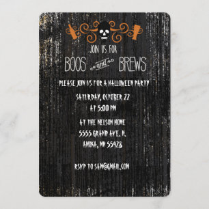 Invitation Boos et brasseries Halloween conception d'invitati