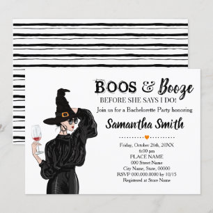 Invitation Boos et l'alcool avant de faire halloween douche n