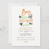 Invitation Boos Hisses and Halloween Wishes (Devant)