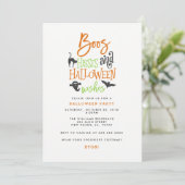Invitation Boos Hisses and Halloween Wishes (Debout devant)
