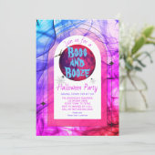 Invitation Boos roses et Booze Éffrayant d'Halloween pour adu (Debout devant)