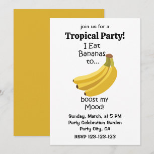 Invitation Boost de fruit de banane, mon humeur drôle, fête t