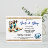 Invitation Boot bling | Bottes de cowgirl Diamond nuptiale oc (Debout devant)