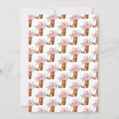 Invitation Boot de cowboy rose rose et or Floral Quinceañera (Dos)