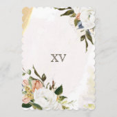 Invitation Boot Floral Charro Blush White Gold Quinceanera (Dos)