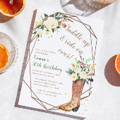 Invitation Boot florale Boho moderne fête d'anniversaire