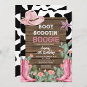 Invitation Boot Scootin' Boogie Cowgirl 30e anniversaire (Devant / Derrière)