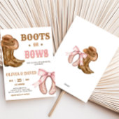 Invitation Boots and Bows Gender Reveal
