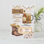 Invitation Boots & Beers Surprise Adulte 40e Anniversaire (Debout devant)